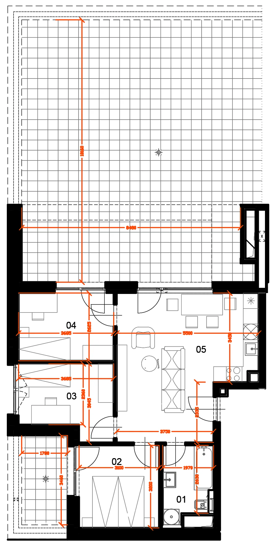Pôdorys bytu C.4.2